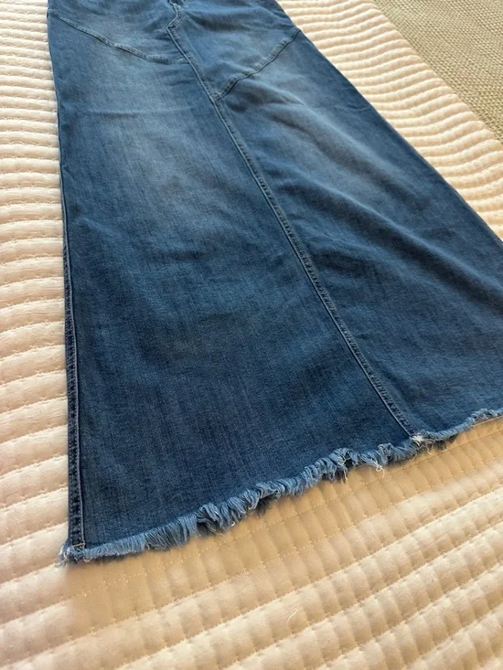 Wash Lab Denim Pieced SZ 26 Denim Maxi Skirt - Vintage Blue - Picture 7 of 12